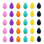 VNZ Beauty Blender Makeup Sponge Puff for Face – 30 Pcs Multi-Colored Makeup Sponges for Foundation, Blending, and Cream Application – Reusable Face Puff Set