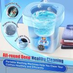 Babyhood Foldable Washing Machine Mini Washer High Capacity with Modes Deep Cleaning for Under Garments and Baby Clothes, Small Foldable Washing Machine - Image 3