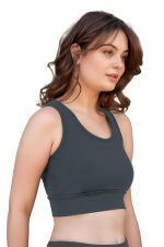 BLUEFICUS Premium Seamless Non-Padded Slip On Sports Bra Low Impact Workout Bras Activewear Sports Bra - Image 3