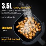INALSA Air Fryer 3.5 ltr|1400 W with Air Crisp Technology|Temperature & Timer Control|8 Preset Menu & Digital Display|Air fry, Bake,Roast,Reheat,Dehydrate|Airfryer Recipe book-NutriFry 3.5 - Image 4