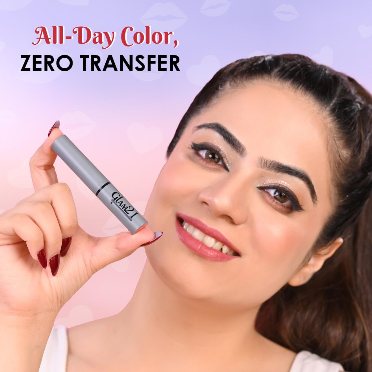 Glam21 Long Lasting Non-Transfer Lipstick|Creamy Matte Formula | Smudge-Free | HD-Colored lips - 2gm| Brownie-12 - Image 4