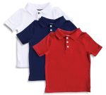 minicult Cotton T-Shirts with Collar in Solid Colors(Pack of 3)(Assorted/Mixed Colors in a Pack) - Image 5