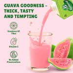 B Natural Guava Juice, Goodness of Fiber, Vit C & E, Made with 100% Fruit Pulp and 0% Concentrate, 1 litre - Image 4