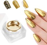 NAILWIND Mirror Metallic Finish Nail Polish, Metal Painted Gel Nail Polish - Reflective High Shine Nail Polish Soak Off UV/LED - 3D Metal Gel Longlasting Brightness (Gold), 5 ml