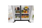 LG 630 L, 3 Star, Frost-Free, Double Door, Door Cooling+, Hygiene Fresh+, Smart Inverter, Wi-Fi Convertible Side By Side Refrigerator with AI ThinQ (GL-L257CMC3, Matt Black, Ice & Water Dispenser) - Image 7