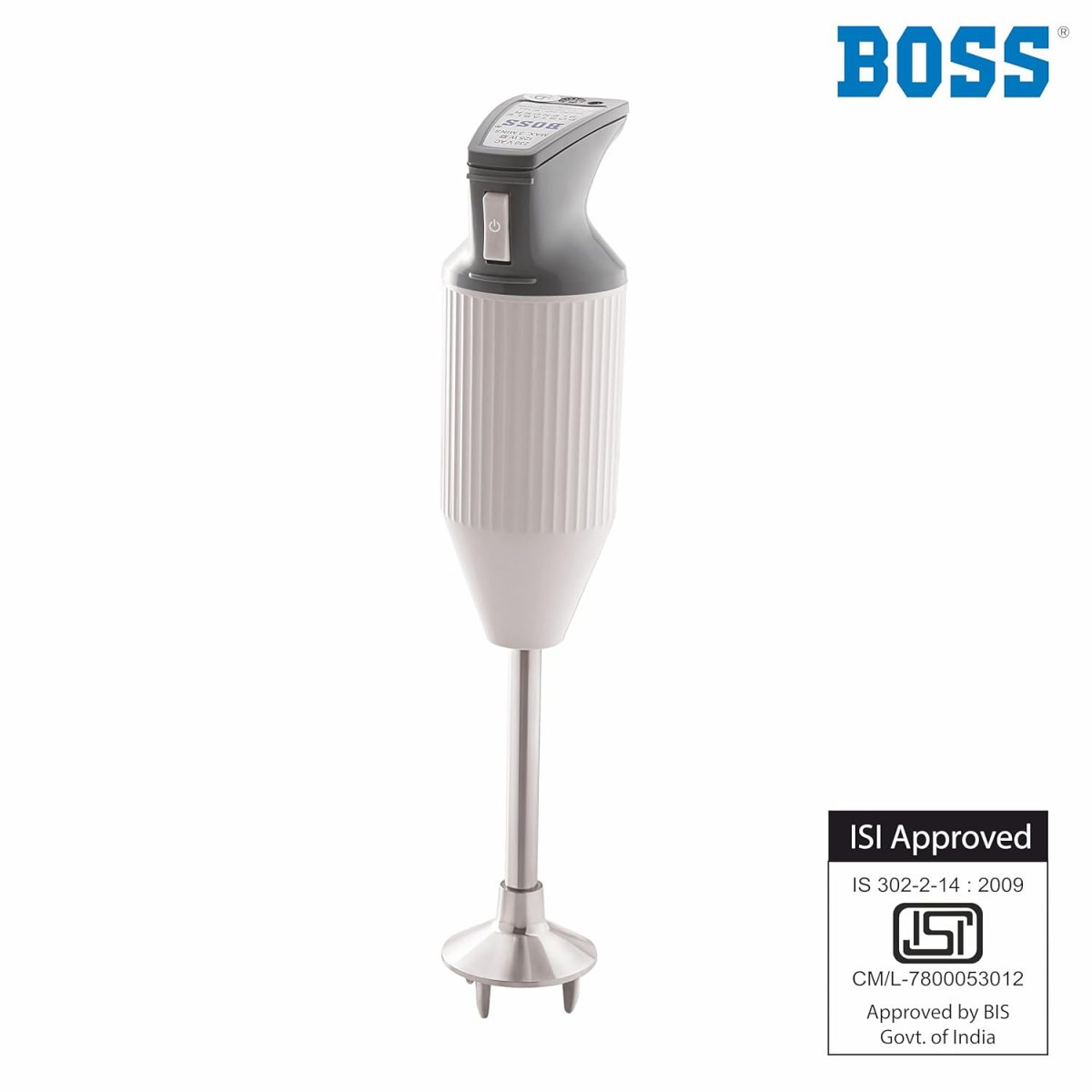 BOSS E111 Portable Hand Blender 180 Watt | Easy to Clean and Store | ISI-Marked, Grey - Image 3