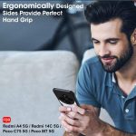 TheGiftKart Shockproof Crystal Clear Back Cover Case for Mi Redmi A4 5G / Redmi 14C 5G / Poco C75 5G / M7 5G | 360 Degree Protection | Protective Design | Transparent Cover (PC & TPU, Black Bumper) - Image 7