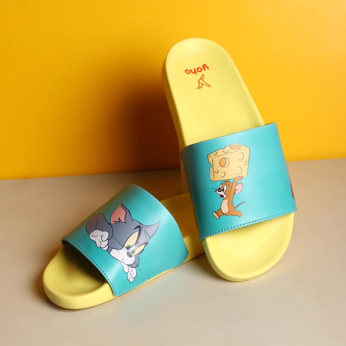 YOHO Tom & Jerry 003 Slides for Women | Iconic Design, Durable Soft Slides with Footpharma Footbed | Lightweight Orthopedic Sliders, Flip-Flops & Chappals for Everyday Use - Image 4