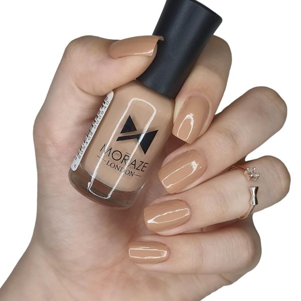 MORAZE Nude Nail Polish – Beige Nude, 8ML | Non-Toxic, Quick Dry, Glossy Finish | Vegan & Cruelty-Free Long Lasting Nail Paint