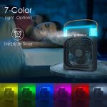 TRIDEO Portable Air Conditioner Fan, Mini Evaporative Air Cooler with 7 Colors LED Light for Home-Office-Artic-Cooler-3In1-Conditioner-Humidifier-Purifier-Mini-Cooler-air-conditioners black_ShA20 - Image 4
