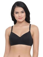 Clovia Women's Cotton Lightly Padded Wire Free T-Shirt Full-Coverage Bra