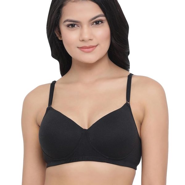 Clovia Women's Cotton Lightly Padded Wire Free T-Shirt Full-Coverage Bra