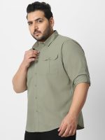 Urbano Plus Men's Cotton Full Sleeve Regular Fit Casual Solid Shirt - Image 3
