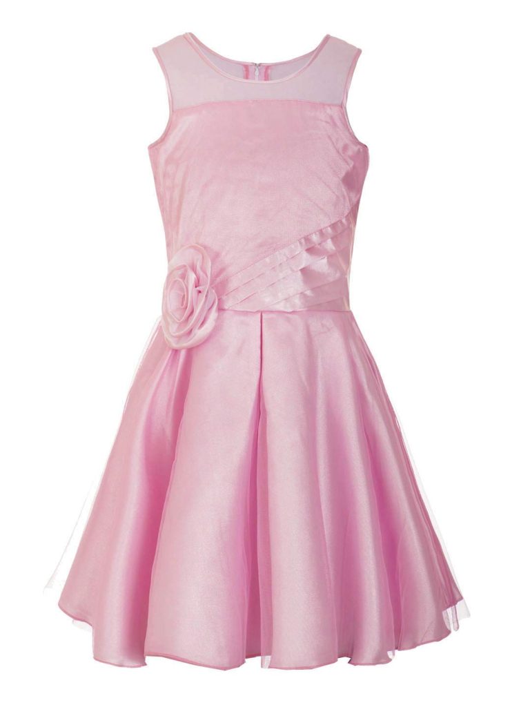 Naughty Ninos Girls Polyester Pleated Knee-Length Dress