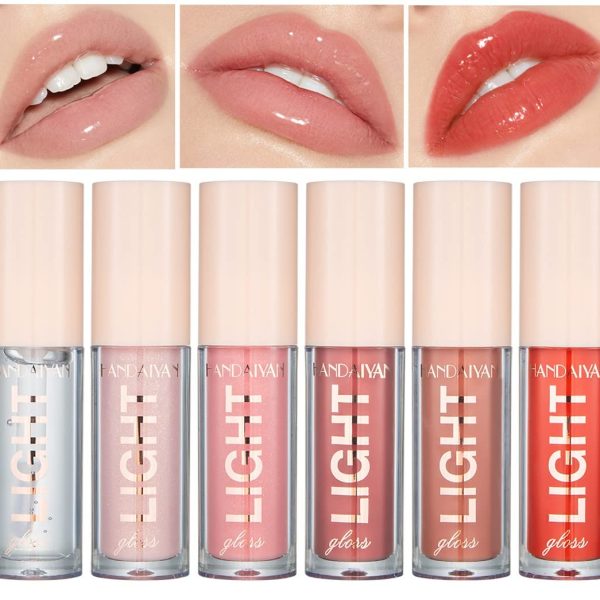 KA CAYLA Handaiyan Lip Gloss For Women - 6 Shades Of Nude Lip Gloss Lip Plumping Lipgloss Lip Oil Transparent Clear Moisturizing Liquid Lipstick For Women And Girls (Lipgloss A Set)