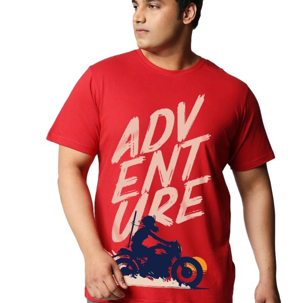 Bewakoof Men's 100% Cotton 220 GSM Graphic Print Oversized Fit Round Neck Plus Size T-Shirt