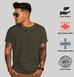 ADRO Men's Cotton Regular Fit Combo Plain Solid T-Shirt Pack of 2 - Image 2
