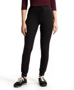 Jockey 1323 Women's Super Combed Cotton Elastane French Terry Slim Fit Mid Rise Joggers with Zipper Pockets