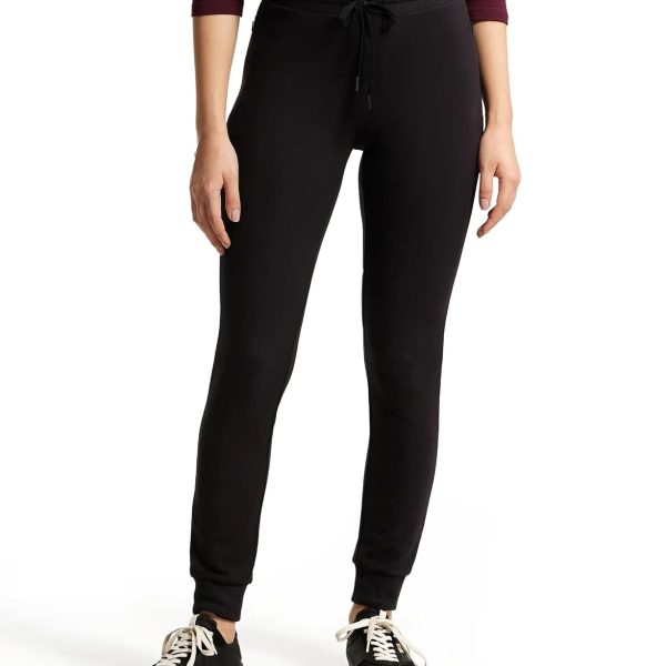Jockey 1323 Women's Super Combed Cotton Elastane French Terry Slim Fit Mid Rise Joggers with Zipper Pockets