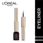 L'Oréal Paris Eye Liner, Ultra-Precise Tip, Waterproof, Fade-Proof and Smudge-proof, Matte Signature, Brown, 19g, - Image 2