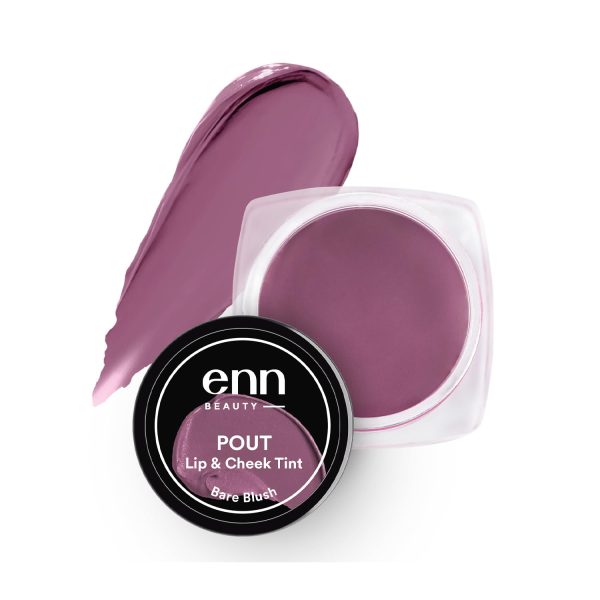 Enn Beauty Pout Lip, Cheek & Eyeshadow Tint with SPF 10 withThe Goodness of Jojoba & Avocado Oil, Natural Blush for Women, Long Lasting, Sls & Paraben Free - Bare Blush, 5gm