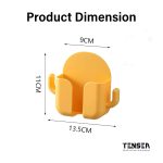 Tensea Pack Of 4 Wall Mount Phone Holder Mobile Charging Stand With 2 Hook Mobie Holder For Bedroom Bathroom Kitchen Shelves Office Table Top - Abs - Image 5