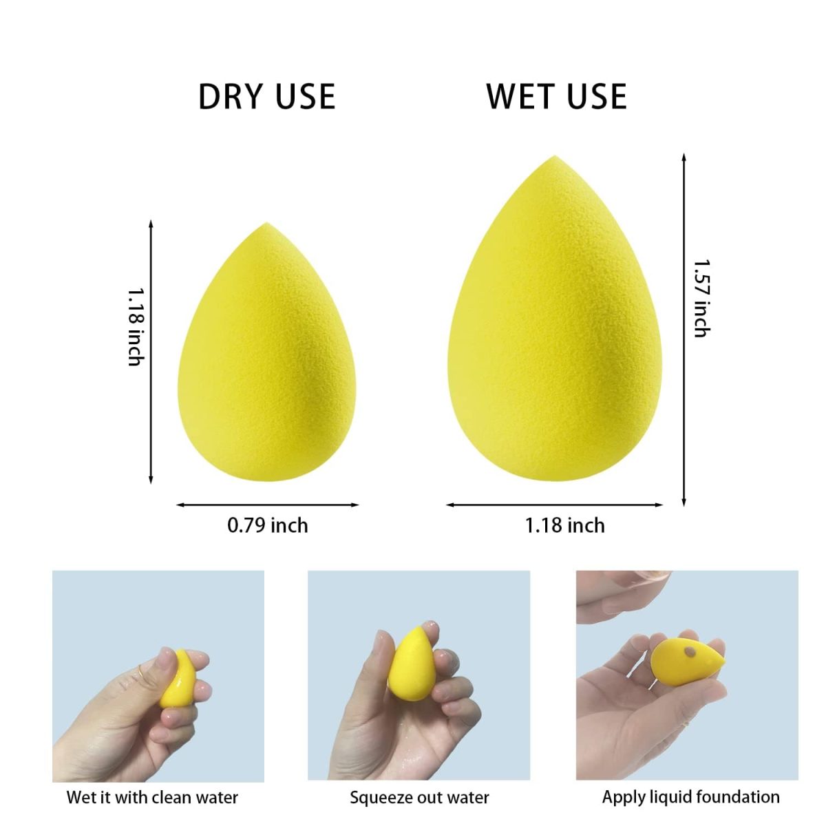 VNZ Beauty Blender Makeup Sponge Puff for Face – 30 Pcs Multi-Colored Makeup Sponges for Foundation, Blending, and Cream Application – Reusable Face Puff Set - Image 2
