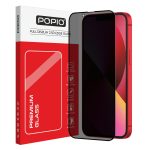 POPIO Privacy Tempered Glass Compatible for iPhone 13/13 Pro / 14 (Black) Edge to Edge Coverage with Easy Installation kit, Anti-Spy Tempered Glass Privacy Screen Protector