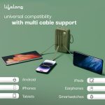 Lifelong ZenCharge 20000 mAh 22.5 W Compact Pocket Size Power Bank with 6 Input/Output Ports (Olive, Lithium Polymer, Fast Charging, Quick Charge 3.0 for Mobile, Earbuds,Speaker, Tablet) - Image 6