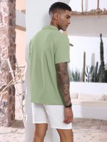 madfrog Men's Solid Zip Polo Neck T-Shirt | Polyester Blend | Regular & Comfort Fit - Image 3