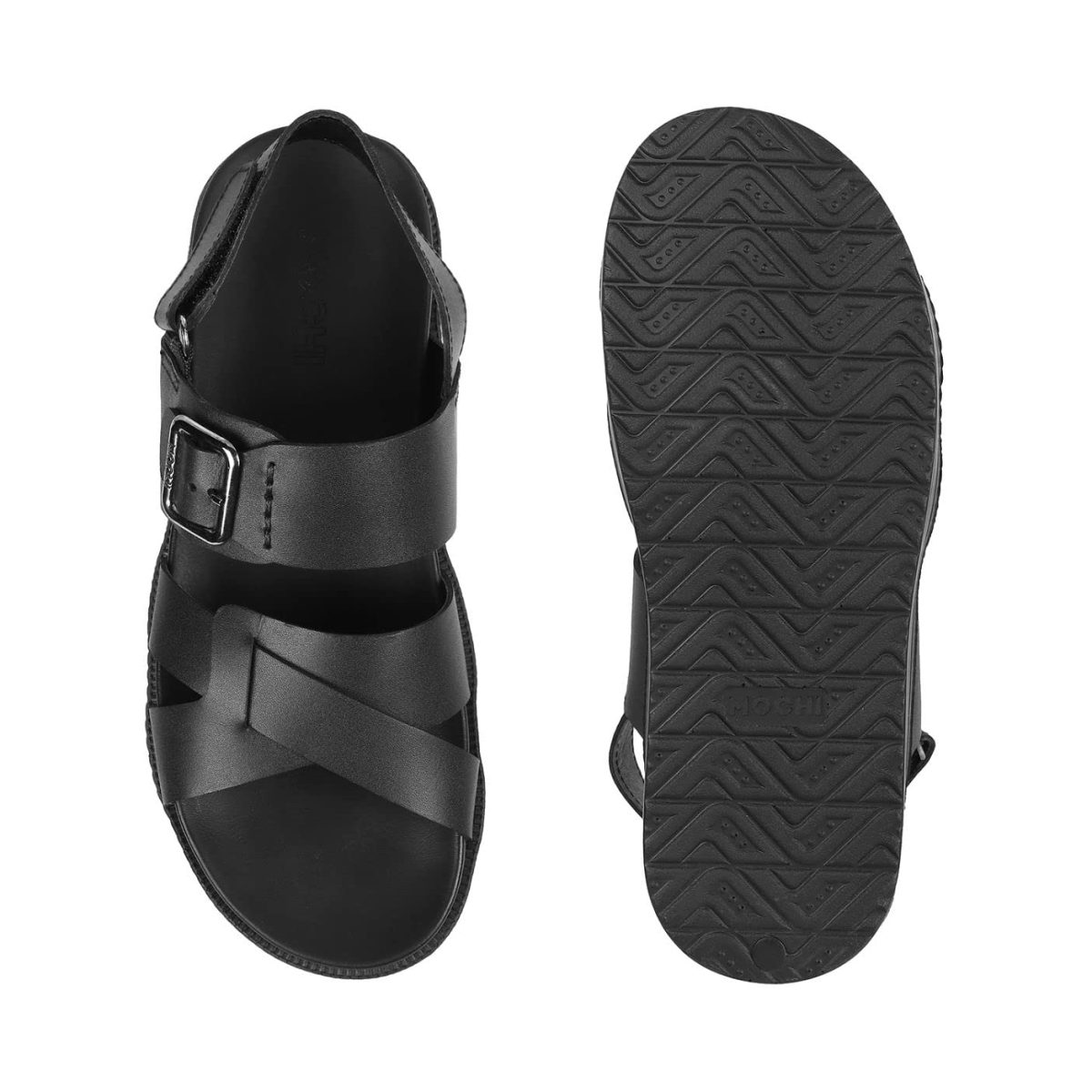 Mochi Men's Faux Leather Stylish Sandals - Image 7