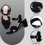 TRASE Block Heels Sandals For Women, Dusky Stylish & Comfortable Footwear - Image 3