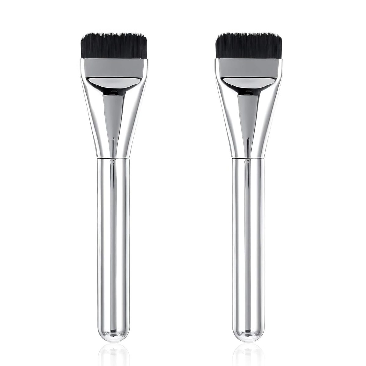 2 Pcs Foundation Brushes for Makeup, Foundation Brush, Makeup Brush Ultra Thin Straight Line Foundation Flat Head Facial Mask No Trace No Powder Concealer