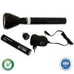 IBELL FL8359 Rechargeable Torch Flashlight,Long Distance Beam Range, Aircraft Aluminium Body with Ultra Bright LED Light(Black) - Image 4