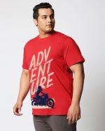 Bewakoof Men's 100% Cotton 220 GSM Graphic Print Oversized Fit Round Neck Plus Size T-Shirt - Image 2