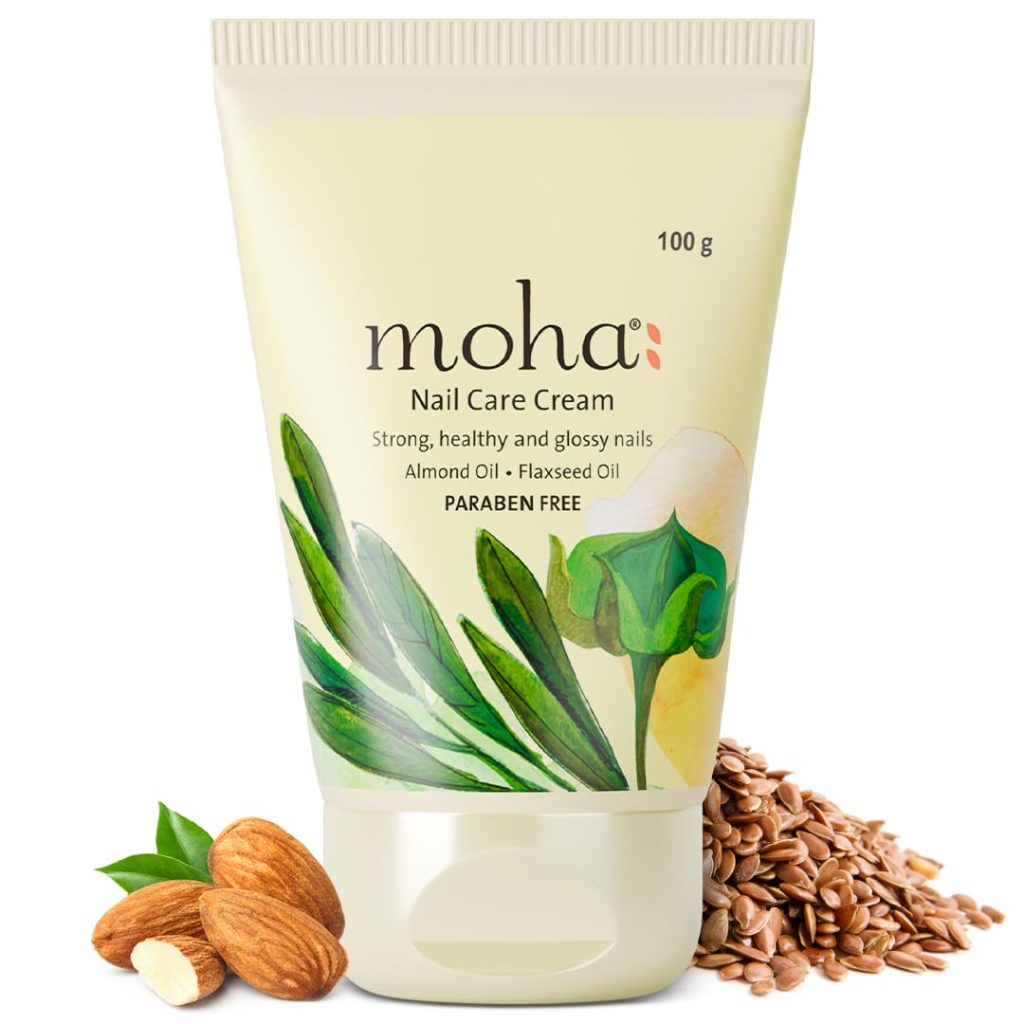 moha: Nail Care Cream, Nail Growth & Strength With Goodness of Almond Oil & Flaxseed Oil | Soft, Smooth, & Strong Lustrous Nails unisex- (100 g) Pack of 1