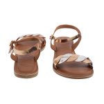 Mochi Women's Gold Faux Leather Fashion Sandals - Image 6