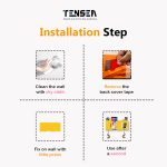 Tensea Pack Of 4 Wall Mount Phone Holder Mobile Charging Stand With 2 Hook Mobie Holder For Bedroom Bathroom Kitchen Shelves Office Table Top - Abs - Image 7