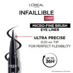 L’Oreal Paris Infaillible Grip Micro Fine Liner, 01 Obsidian Black, 0.4g - Image 2