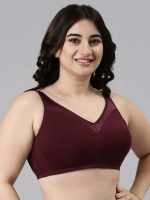 Enamor Full Support Super Lift Women's Cotton Everyday Minimizer Bra - Non Padded, Wirefree, Full Coverage - A112 (Available in Plus Sizes) - Image 3