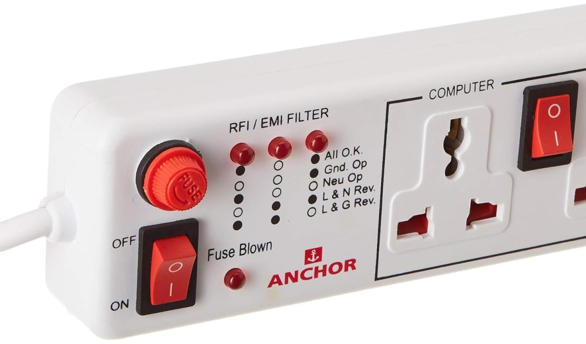 Anchor by Panasonic 4 way 6A Universal Socket with 3 Switch & 1 Master Switch | 4 Way Extension Board with 1.5 Mtr Extension Cord | Multi Plug Socket for Home Wall, Office (22568) - Image 2