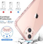 Amozo Ultra Hybrid Camera and Drop Protection Back Cover Case for iPhone 13 (TPU + Polycarbonate | Crystal Transparent) - Image 2