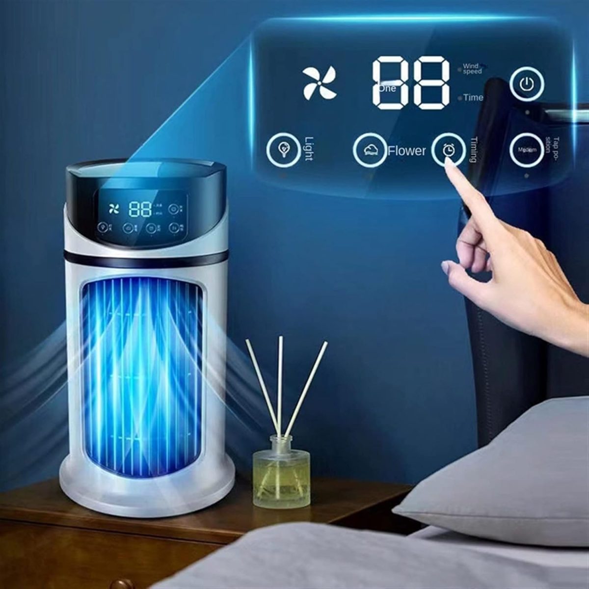 ZAPORA Mini Air Conditioner - Portable Home Air Cooler (White) - Image 3