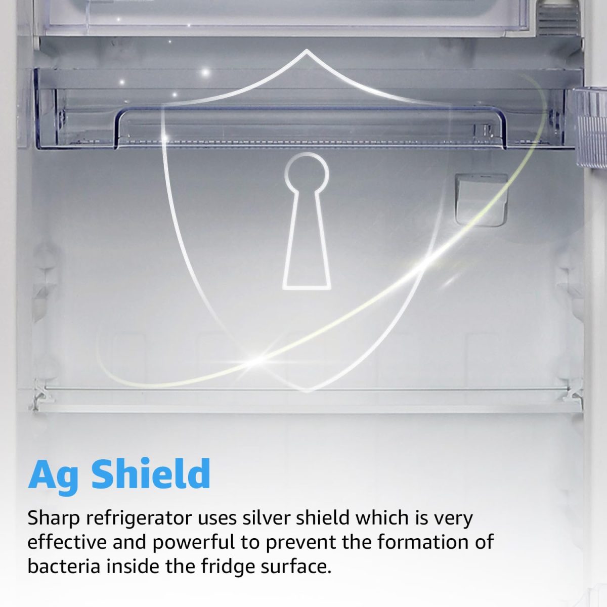 SHARP 193 L Direct Cool Single Door 4 Star Refrigerator |Japan 7 Shield Protection|Mirror Glass Finish|(Blue, SJ-G19ST-BL) - Image 4