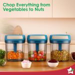 Wonderchef Pulse Vegetable String Chopper | Vegetable Cutter | 900ml | 6 Sharp Stainless-steel Blades for Precise Cutting | Transparent Bowl | Anti-slip Design | 1-Year Warranty - Image 2