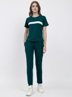ALISBA Women's Cotton Solid Tracksuit with Round Neck Half Sleeve Straight Length Regular Fit and Drawstring Closure Pant - Image 6