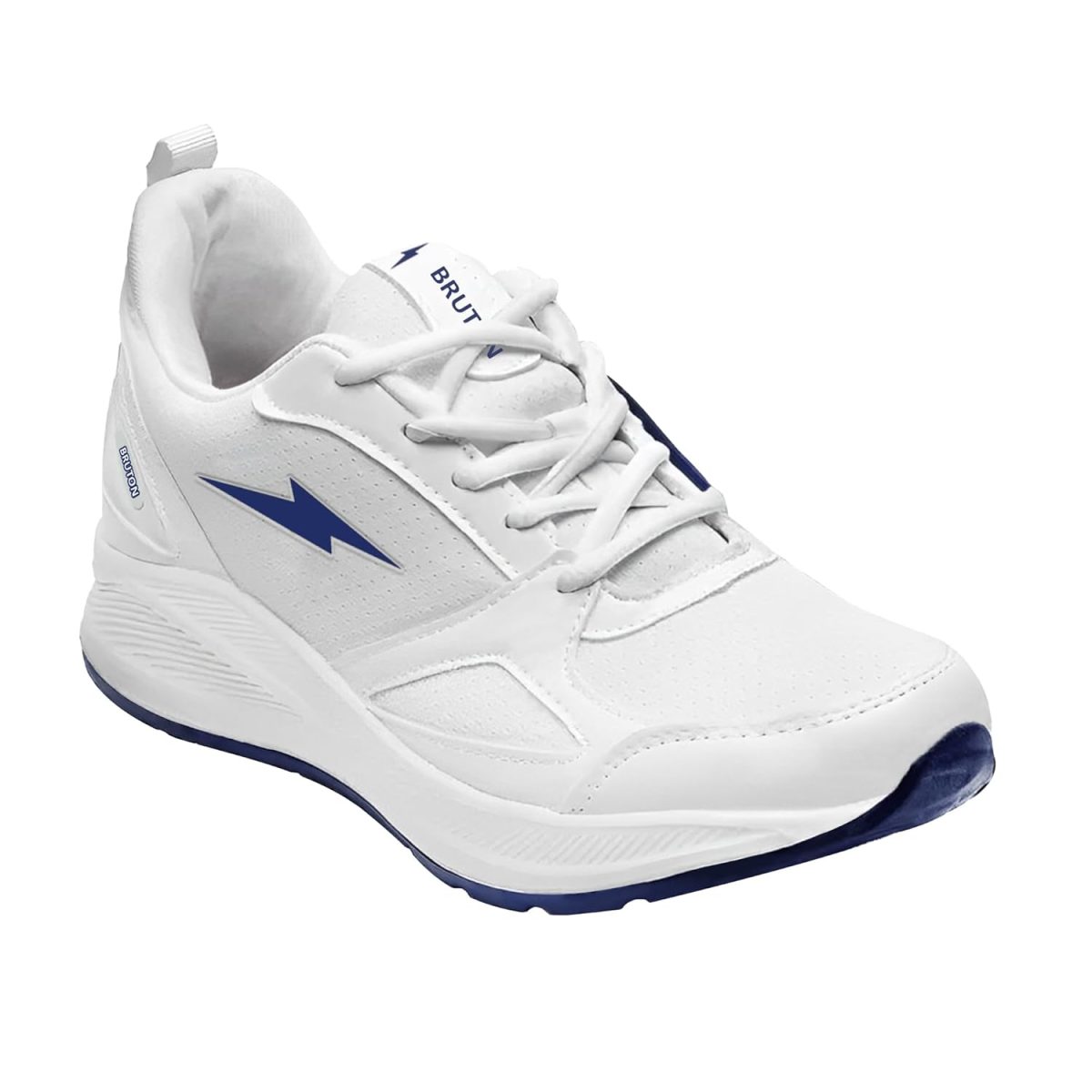 BRUTON EVA Lite Sports Running,Walking & Gym, School Shoes Lightweight Extra Jump Casual Sneaker Lace-Up Shoes for Men's & Boy's - White - Image 4
