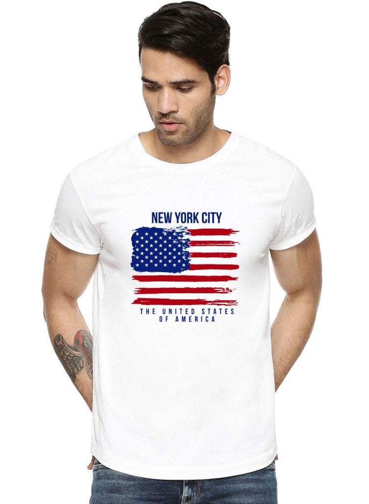 ADRO Men's 100% Cotton Regular Fit T-Shirt