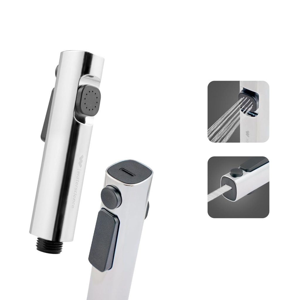 WaterScience Water Saving Health Faucet for Toilet | Jet Spray | 2 Flow Modes | Chrome Finish | Without Hose - PURO-HFE-224