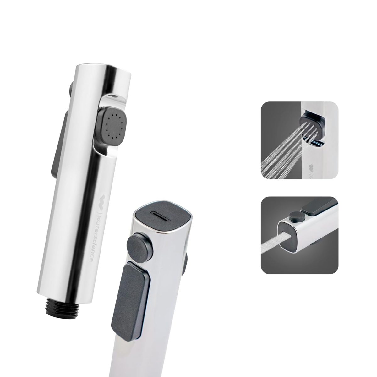 WaterScience Water Saving Health Faucet for Toilet | Jet Spray | 2 Flow Modes | Chrome Finish | Without Hose - PURO-HFE-224